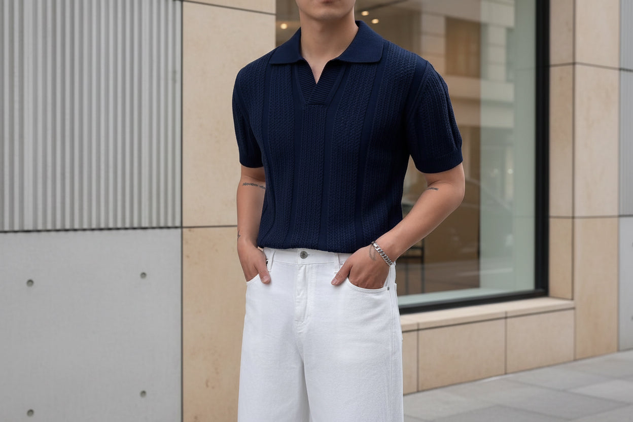 Men’s Hollow Mesh Polo Shirt