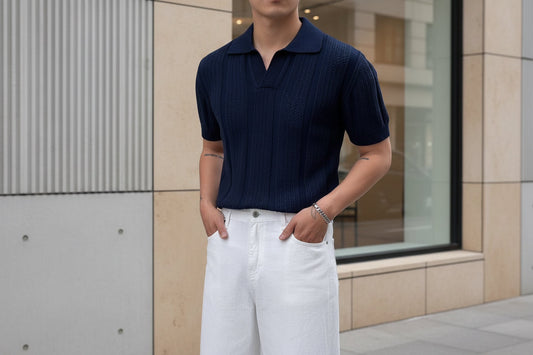 Men’s Hollow Mesh Polo Shirt