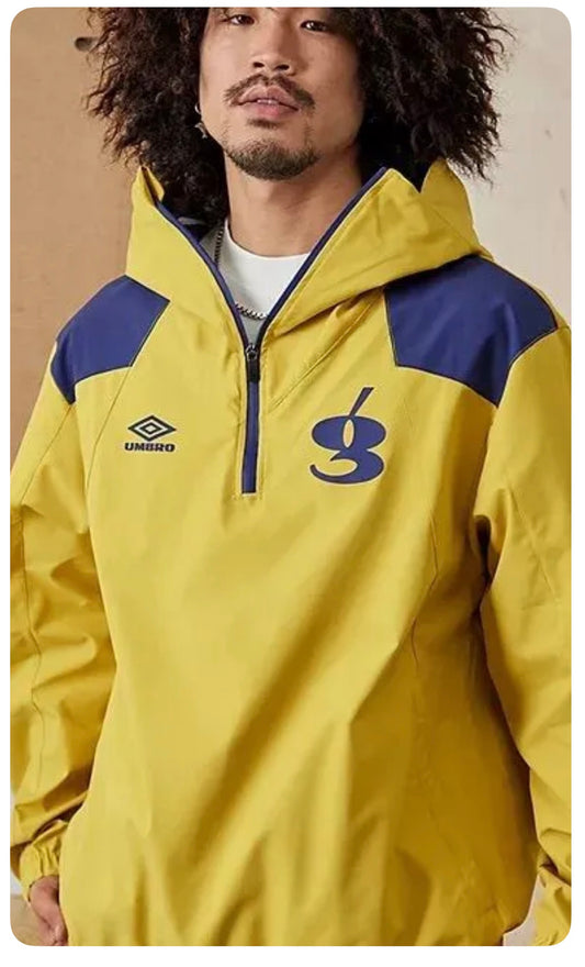 Umbro Yellow and Navy Pullover Outerwear £100 RRP
