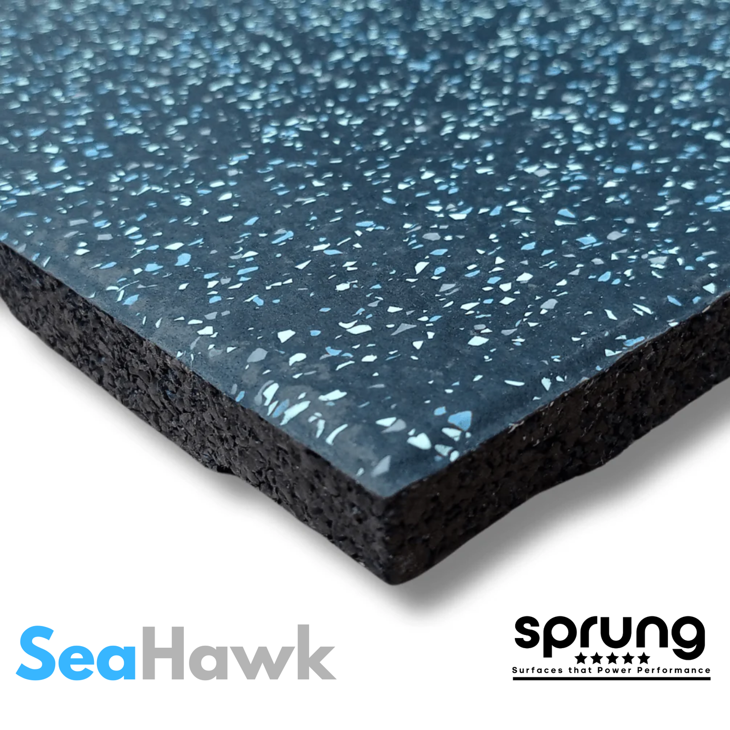 20mm Seahawk Fleck Rubber Gym Flooring Tile