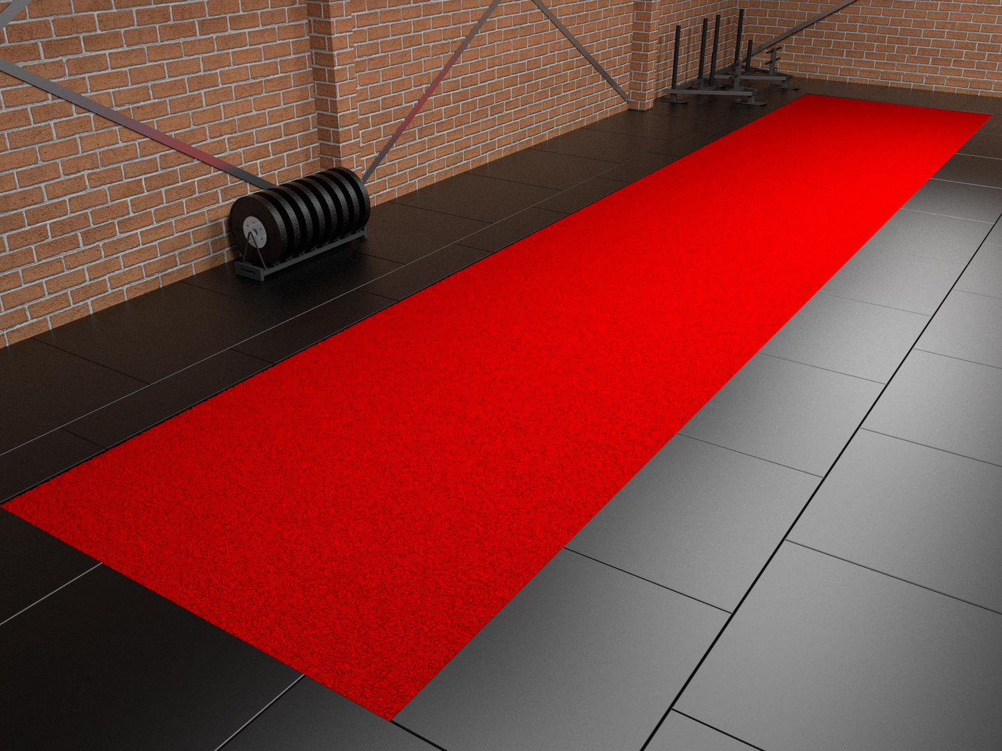 Sprung Plain Colour Uni Indoor Sprint Track - 2m Wide