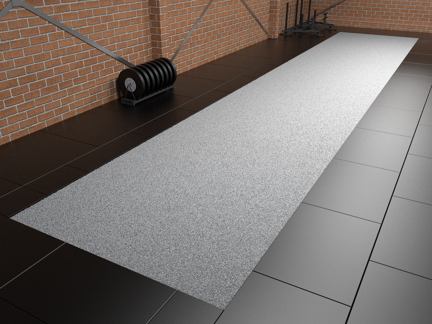 Sprung Plain Colour Uni Indoor Sprint Track - 2m Wide