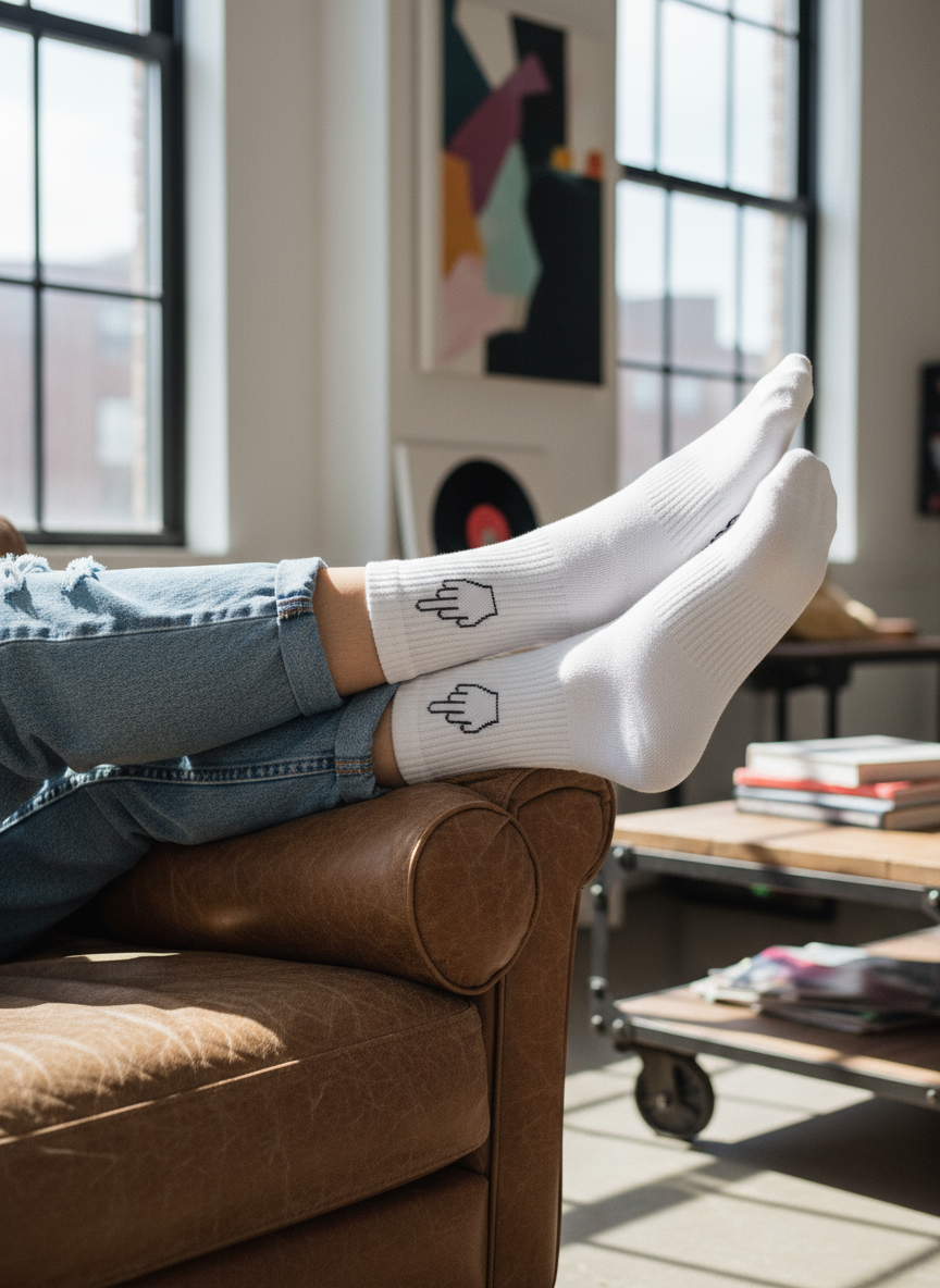 Middle Finger - Funny Socks