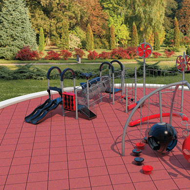 Outdoor Safety Rubber Playground Mats - 30mm